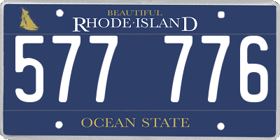 RI license plate 577776