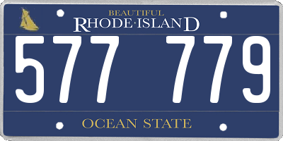 RI license plate 577779