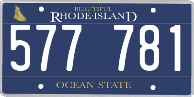 RI license plate 577781