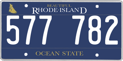 RI license plate 577782