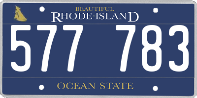 RI license plate 577783
