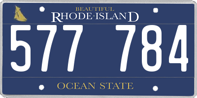 RI license plate 577784