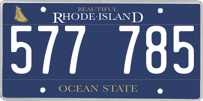RI license plate 577785