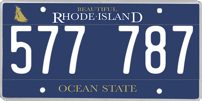 RI license plate 577787