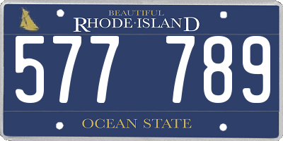 RI license plate 577789