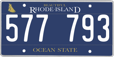 RI license plate 577793