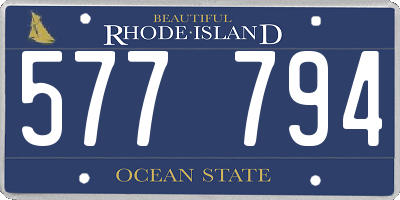 RI license plate 577794