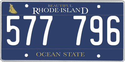 RI license plate 577796