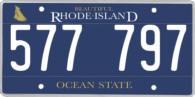 RI license plate 577797