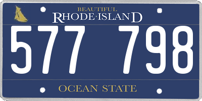 RI license plate 577798