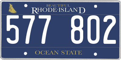 RI license plate 577802