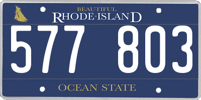 RI license plate 577803