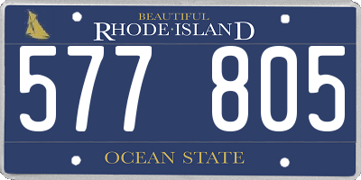 RI license plate 577805