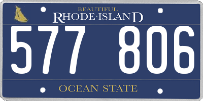 RI license plate 577806