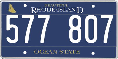 RI license plate 577807