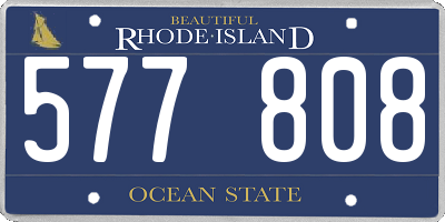 RI license plate 577808