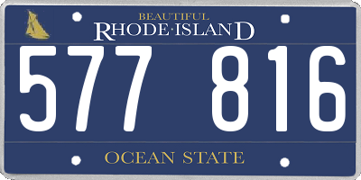 RI license plate 577816