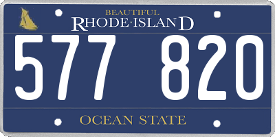 RI license plate 577820