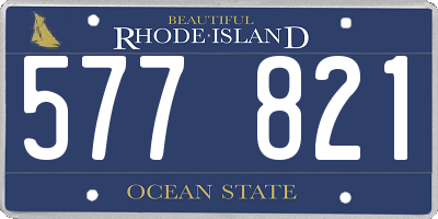 RI license plate 577821
