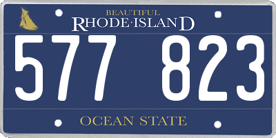 RI license plate 577823