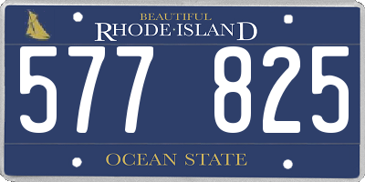 RI license plate 577825