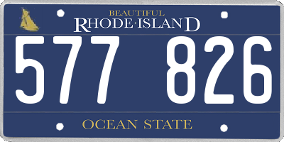RI license plate 577826