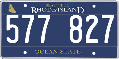 RI license plate 577827