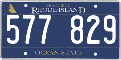 RI license plate 577829