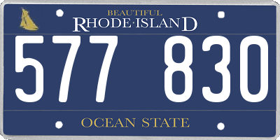 RI license plate 577830