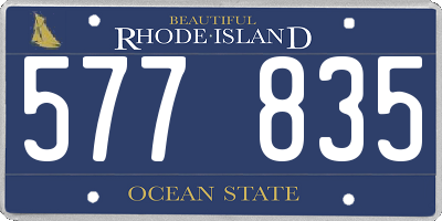 RI license plate 577835