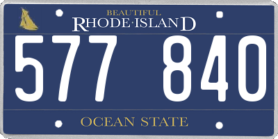 RI license plate 577840