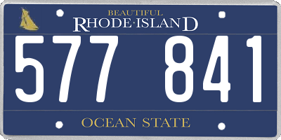 RI license plate 577841