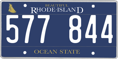 RI license plate 577844
