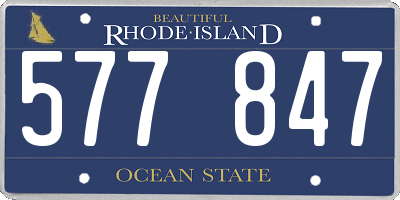 RI license plate 577847