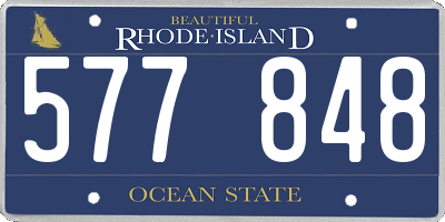 RI license plate 577848