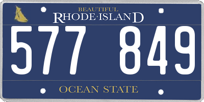 RI license plate 577849