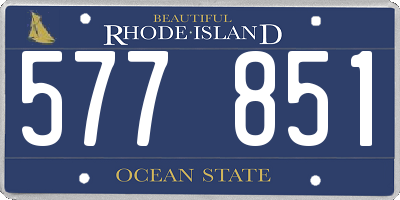 RI license plate 577851