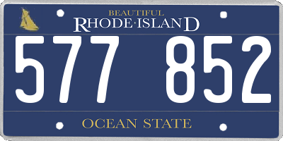 RI license plate 577852