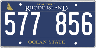 RI license plate 577856