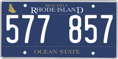 RI license plate 577857