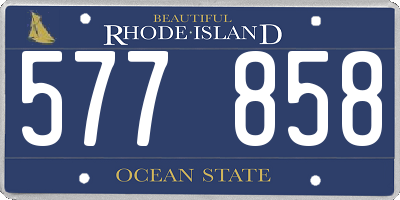 RI license plate 577858