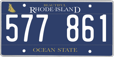 RI license plate 577861
