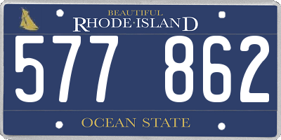 RI license plate 577862