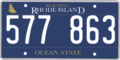 RI license plate 577863