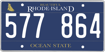 RI license plate 577864