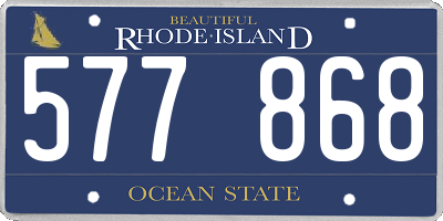 RI license plate 577868