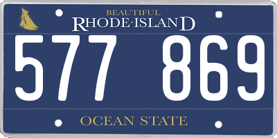 RI license plate 577869