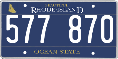 RI license plate 577870