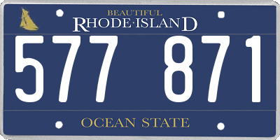 RI license plate 577871