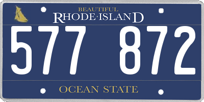 RI license plate 577872